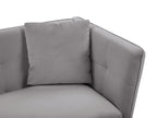 3 Seater Velvet Sofa Grey FREDERICA