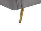 3 Seater Velvet Sofa Grey FREDERICA