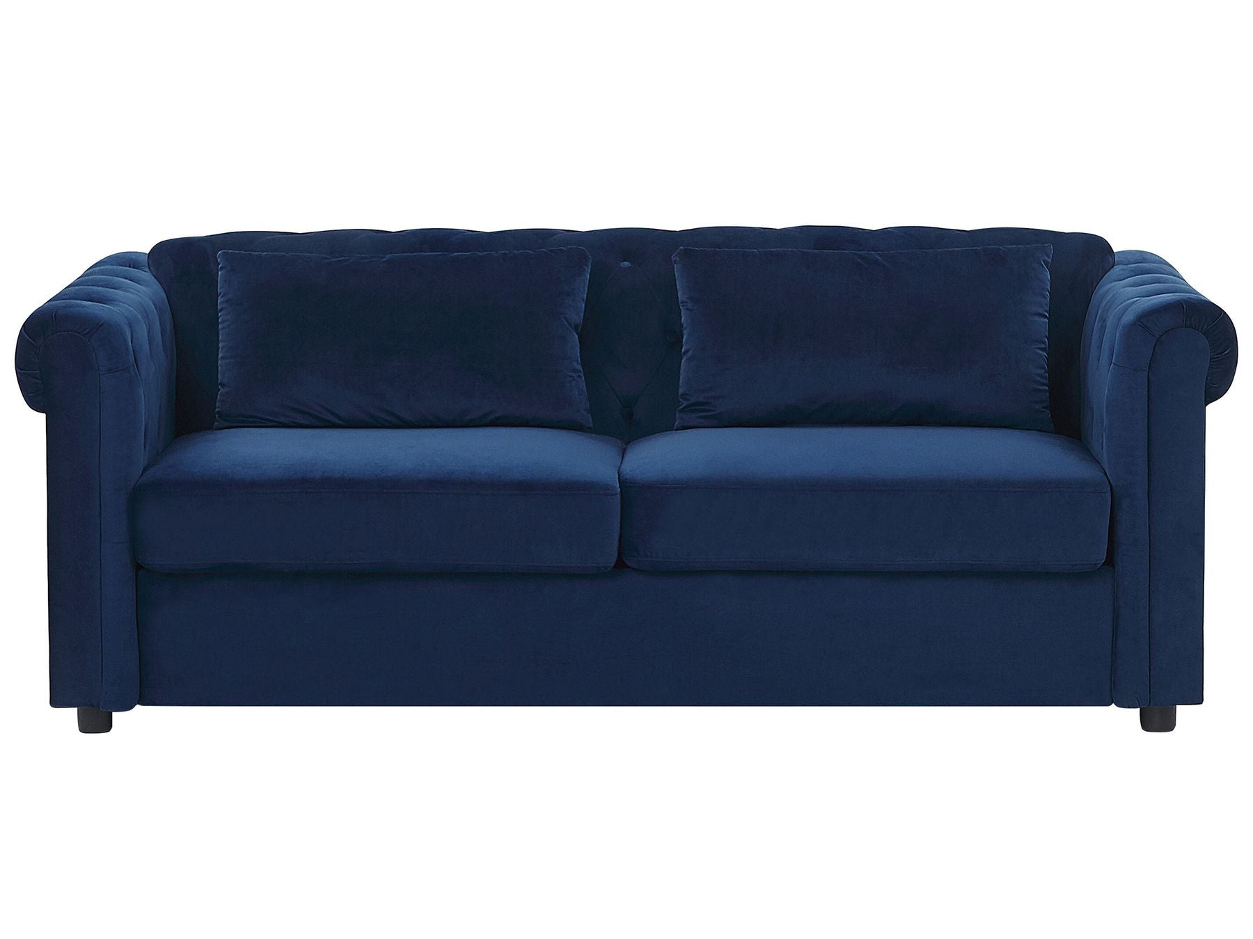 Sofa Bed CHESTERFIELD Velvet Blue 3 Seater