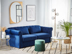 Sofa Bed CHESTERFIELD Velvet Blue 3 Seater