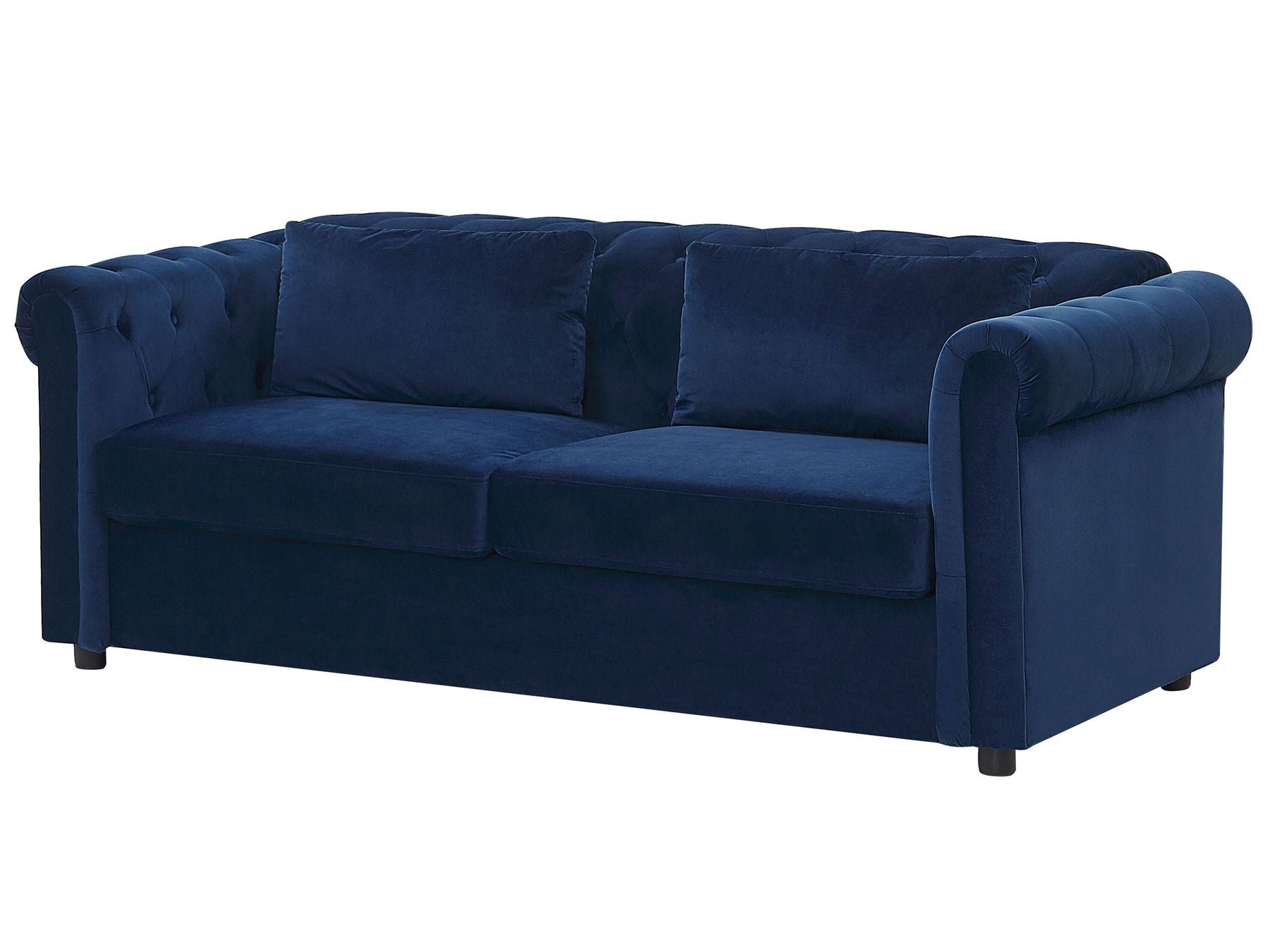 Sofa Bed CHESTERFIELD Velvet Blue 3 Seater