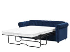 Sofa Bed CHESTERFIELD Velvet Blue 3 Seater