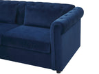 Sofa Bed CHESTERFIELD Velvet Blue 3 Seater