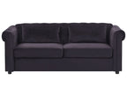 Sofa Bed CHESTERFIELD Velvet Black 3 Seater