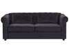 Sofa Bed Velvet Black 3 Seater