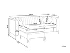 Corner Sofa TIMRA Velvet Green 3 Seater Right Hand