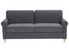 3 Seater Velvet Sofa Grey