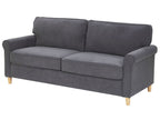 3 Seater Velvet Sofa Grey RONNEBY