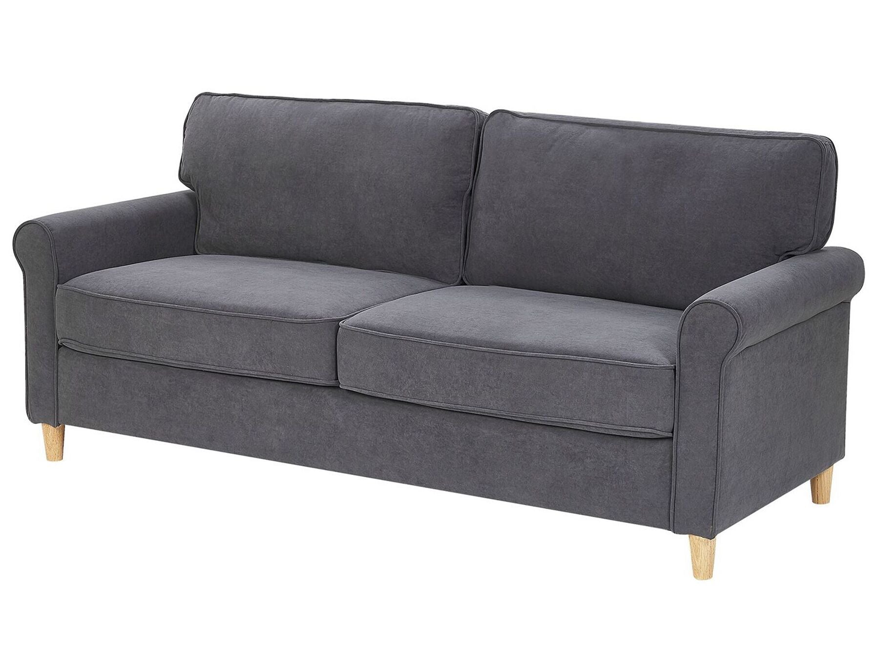 3 Seater Velvet Sofa Grey RONNEBY