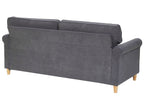 3 Seater Velvet Sofa Grey RONNEBY