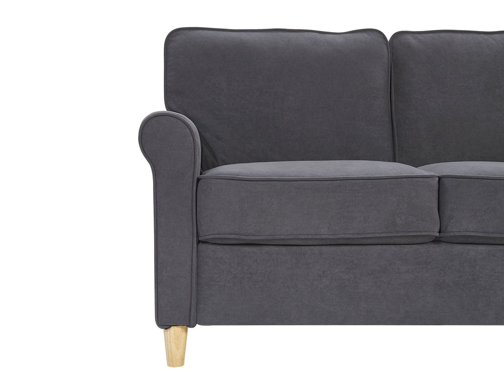 3 Seater Velvet Sofa Grey RONNEBY