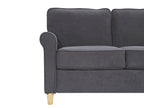 3 Seater Velvet Sofa Grey RONNEBY