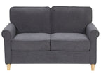 2 Seater Velvet Sofa Grey RONNEBY