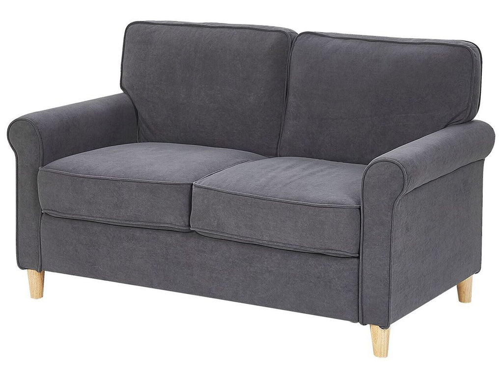 2 Seater Velvet Sofa Grey RONNEBY