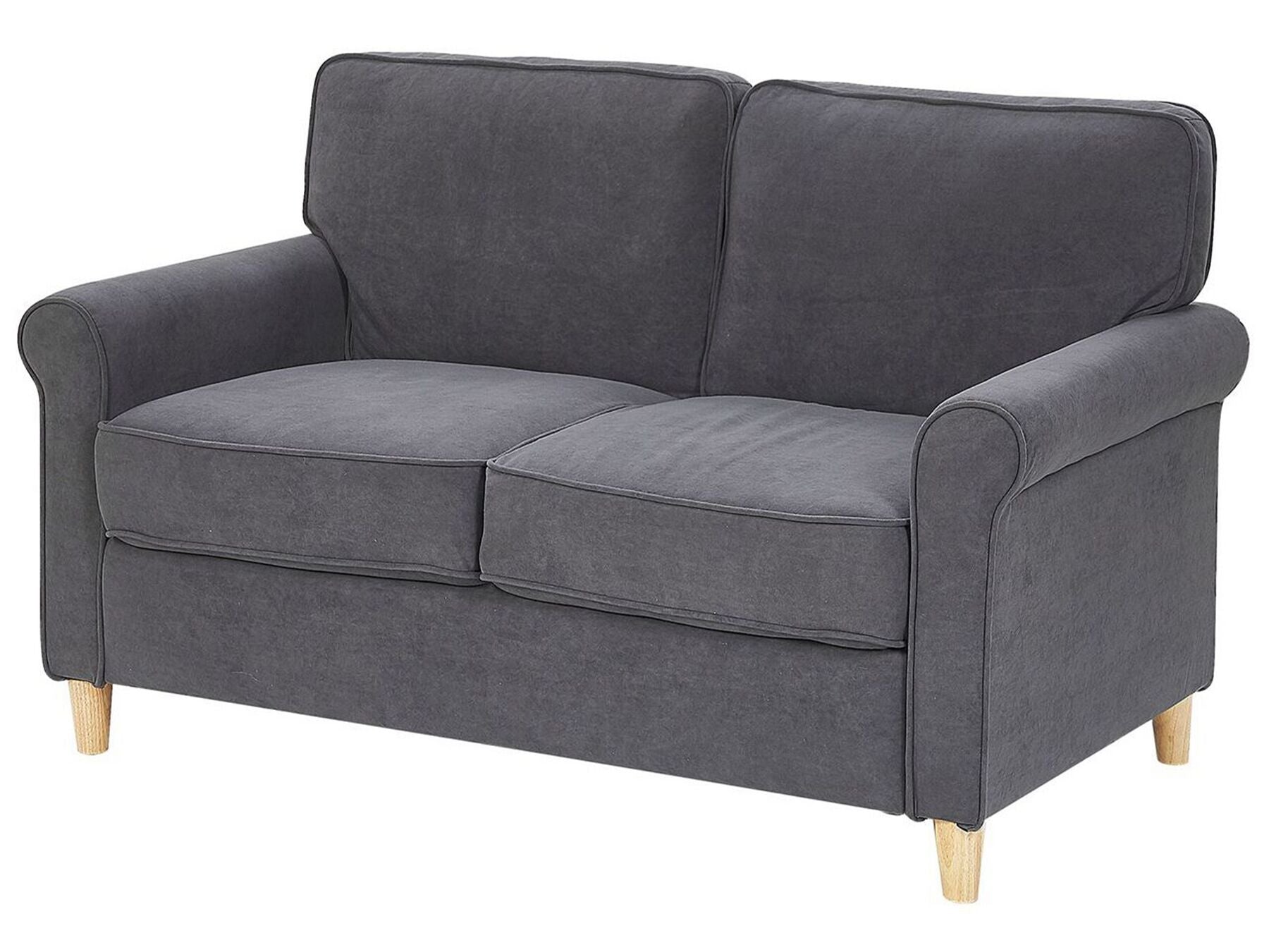 2 Seater Velvet Sofa Grey RONNEBY