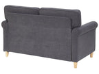 2 Seater Velvet Sofa Grey RONNEBY