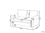 2 Seater Velvet Sofa Grey RONNEBY