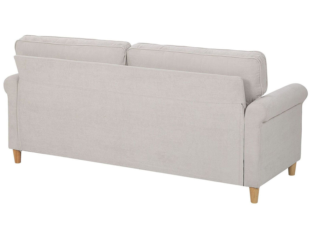 3 Seater Velvet Sofa Beige RONNEBY