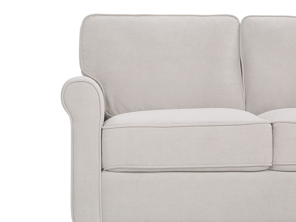3 Seater Velvet Sofa Beige RONNEBY