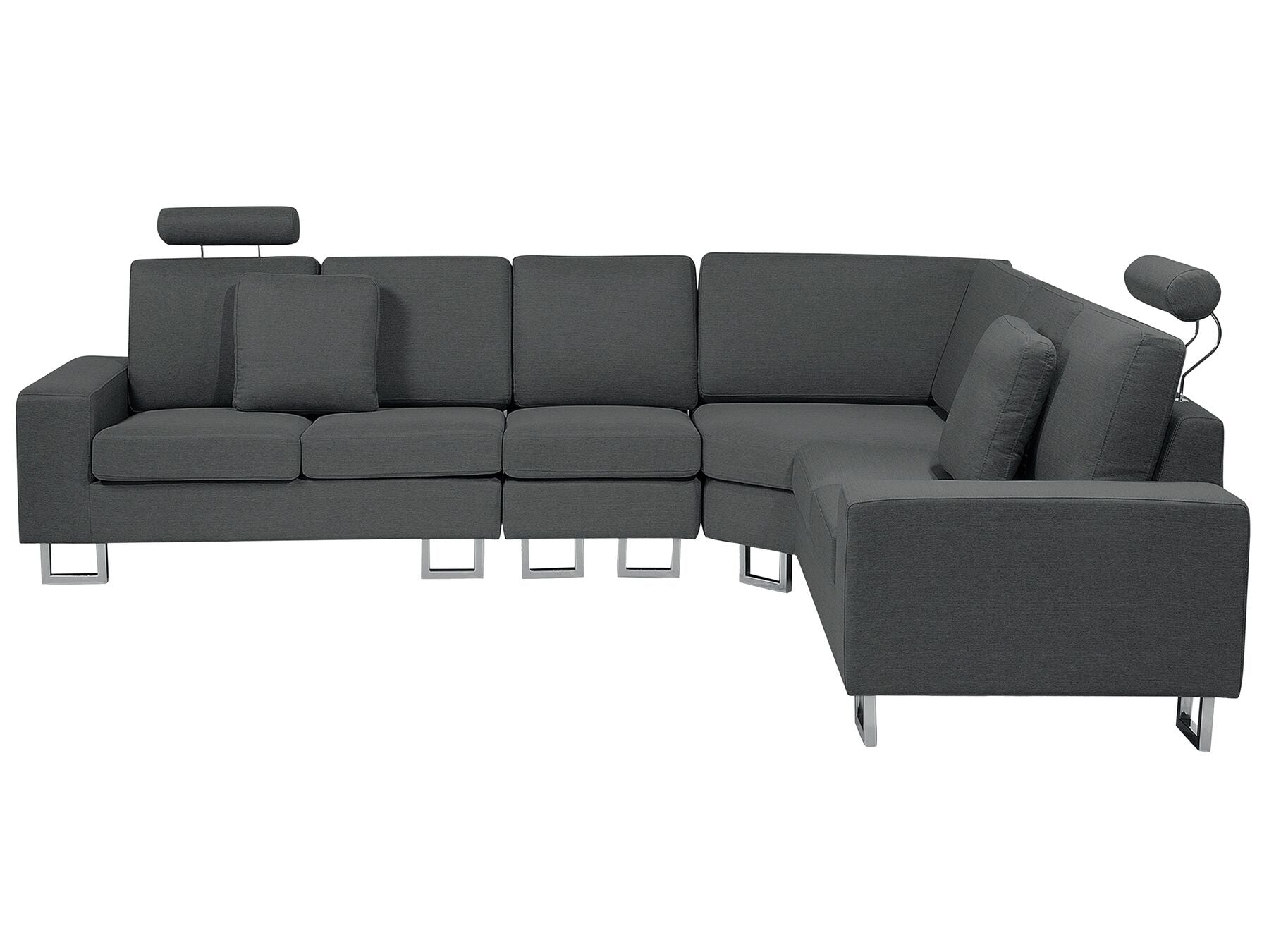 Corner Sofa STOCKHOLM Fabric Dark Grey 6 Seater Left Hand