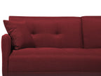 Sofa Bed LUCAN Fabric Dark Red 3 Seater