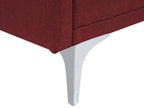 Sofa Bed LUCAN Fabric Dark Red 3 Seater