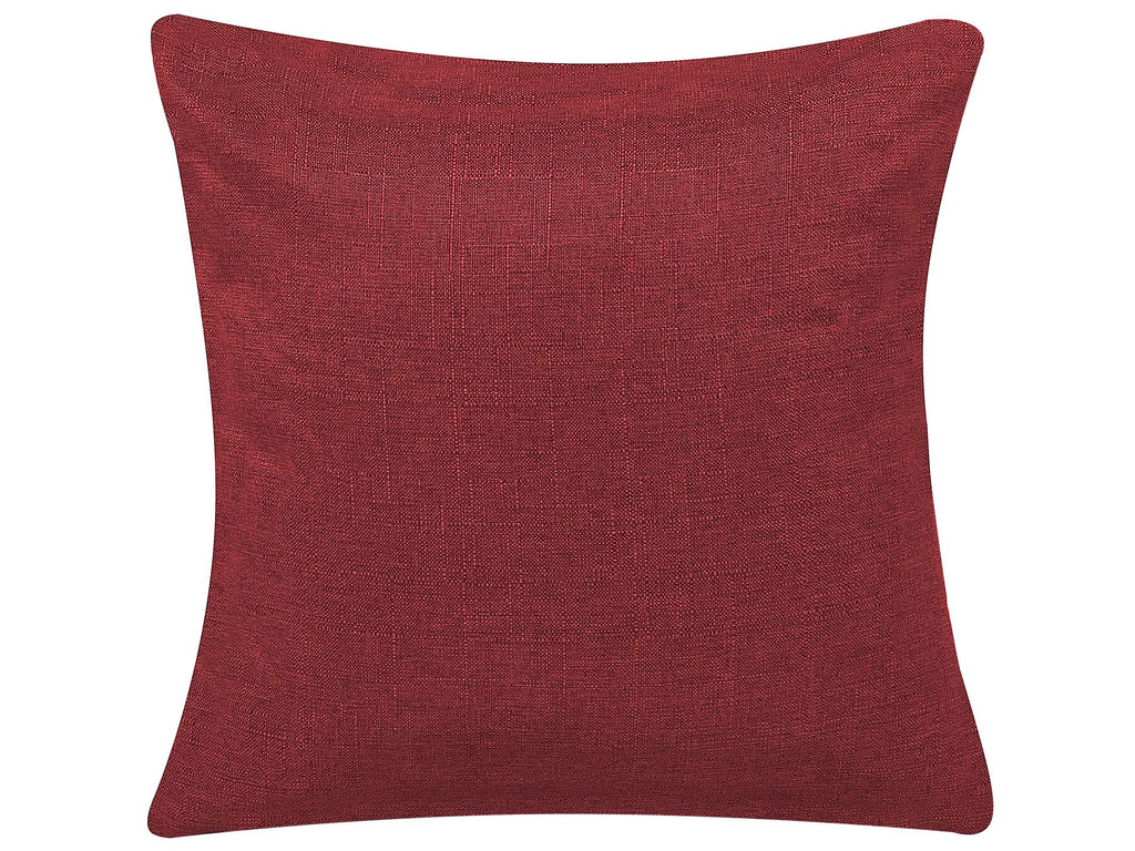 Sofa Bed LUCAN Fabric Dark Red 3 Seater