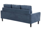 Fabric Sofa with Ottoman Navy Blue AVESTA