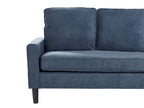 Fabric Sofa with Ottoman Navy Blue AVESTA