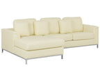 Corner Sofa OSLO Leather Cream 4 Seater Right Hand