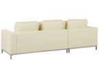 Corner Sofa OSLO Leather Cream 4 Seater Right Hand