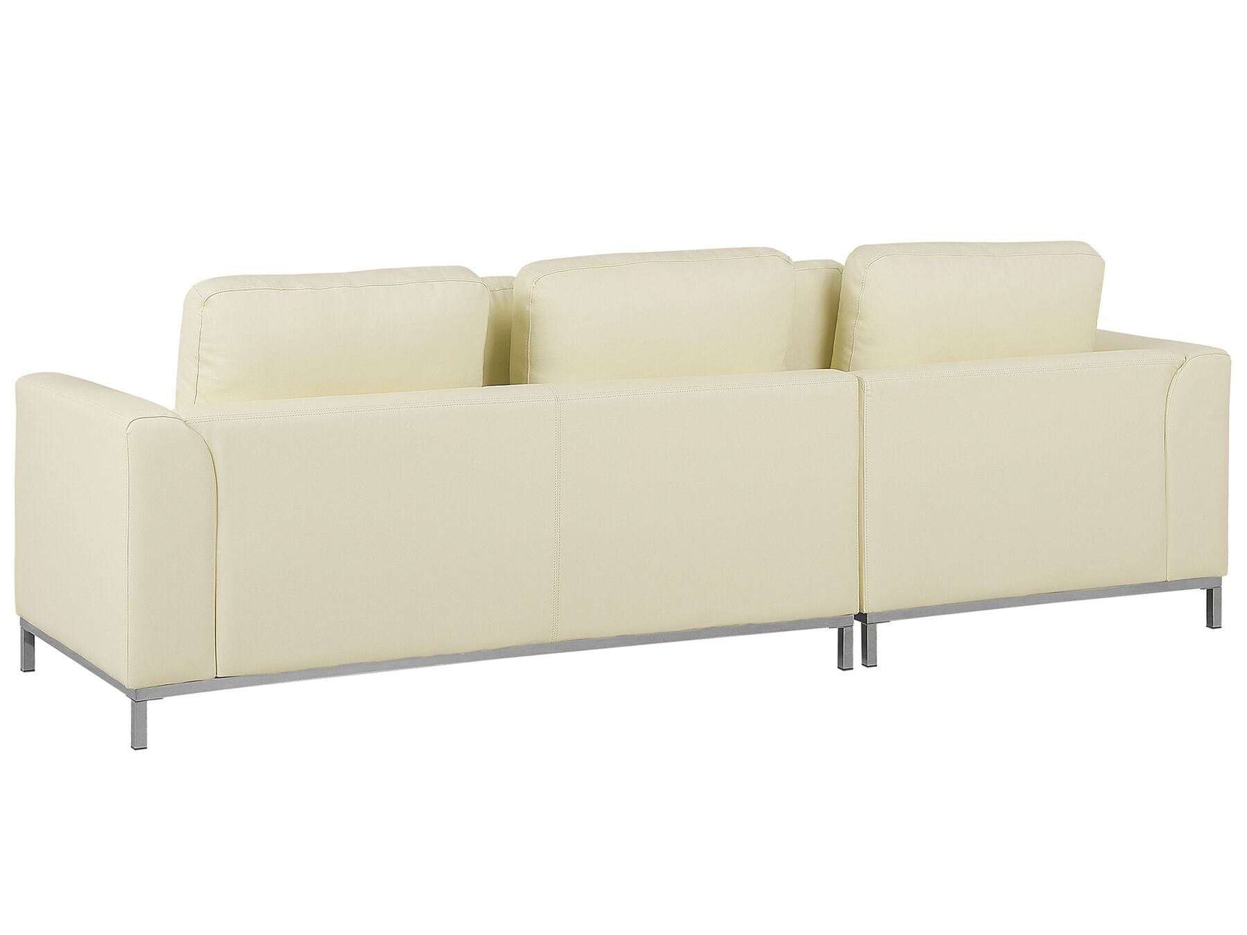 Corner Sofa OSLO Leather Cream 4 Seater Right Hand