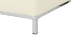Corner Sofa OSLO Leather Light Beige with Ottoman 5 Seater Right Hand
