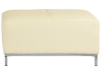 Corner Sofa OSLO Leather Light Beige with Ottoman 5 Seater Right Hand