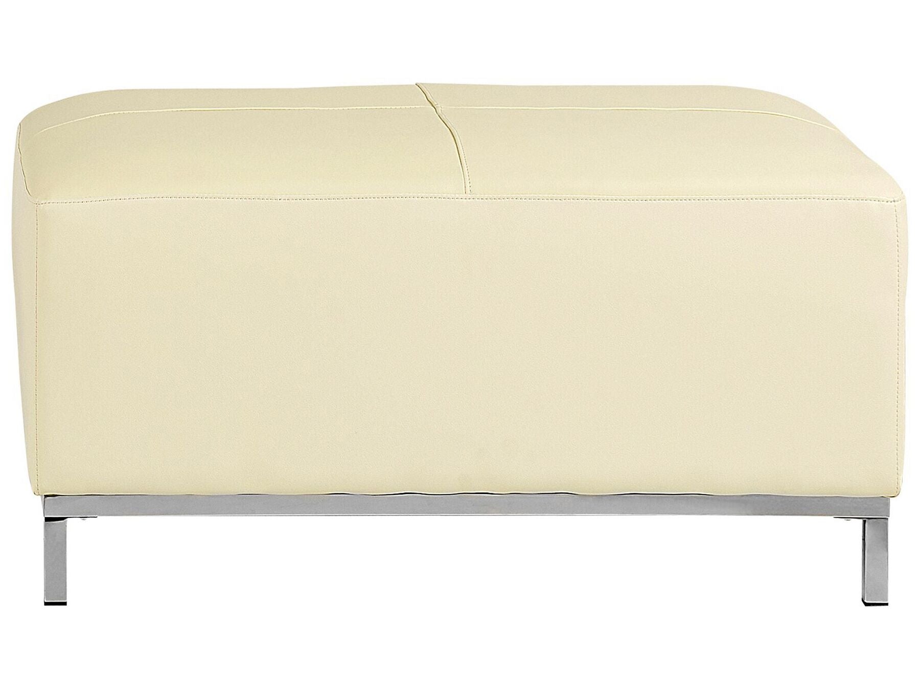 Corner Sofa OSLO Leather Light Beige with Ottoman 5 Seater Right Hand