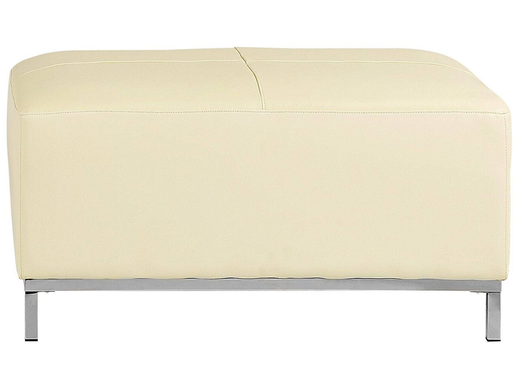 Corner Sofa OSLO Leather Light Beige with Ottoman 5 Seater Left Hand