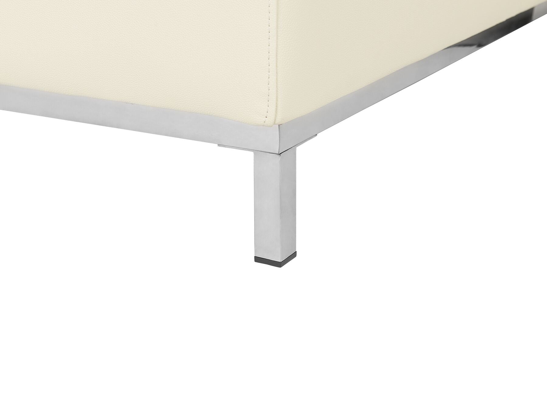Corner Sofa OSLO Leather Light Beige with Ottoman 5 Seater Left Hand