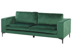 3 Seater Velvet Sofa Green VADSTENA