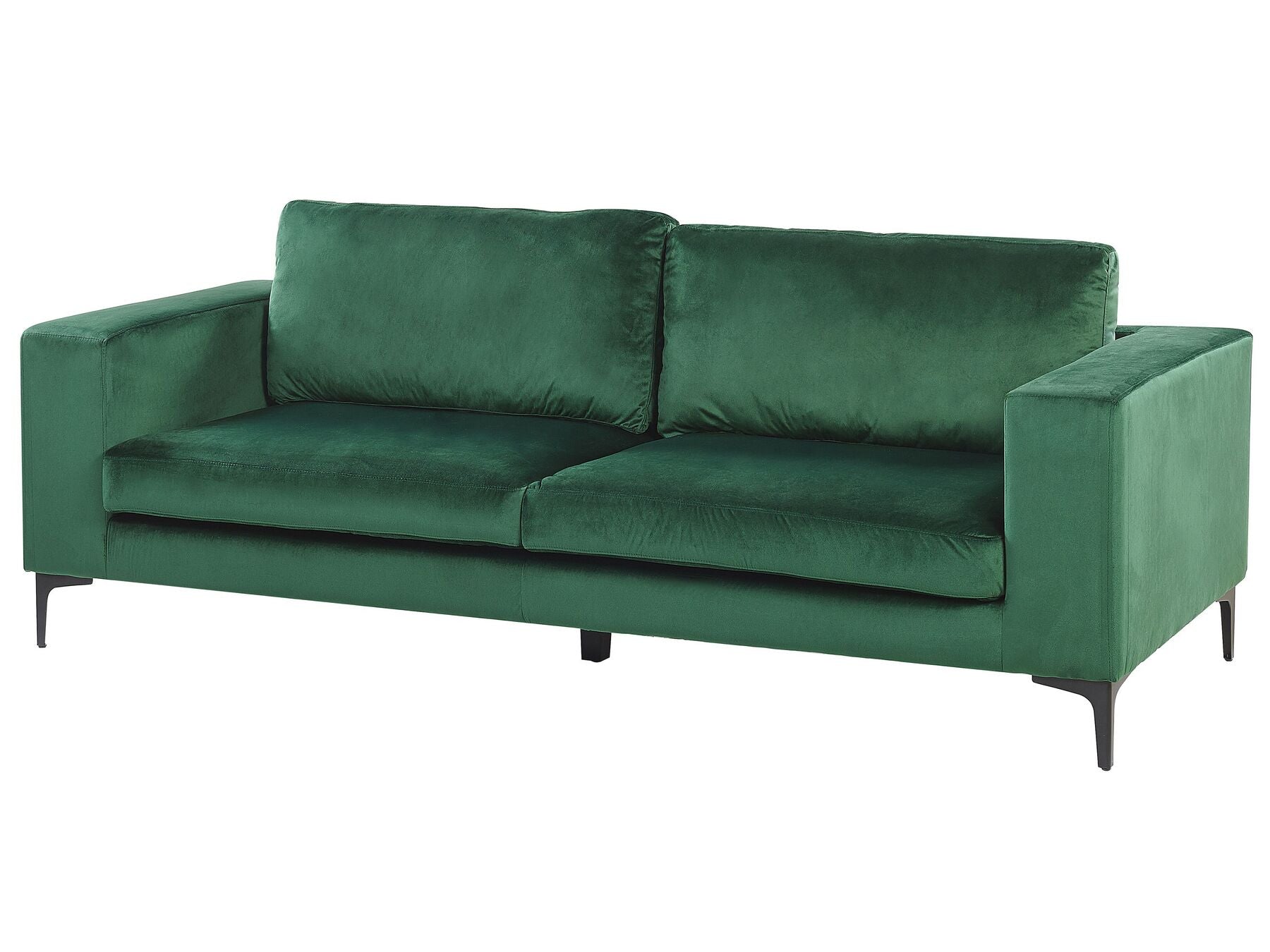 3 Seater Velvet Sofa Green VADSTENA