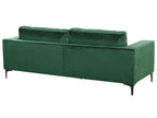 3 Seater Velvet Sofa Green VADSTENA