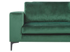 3 Seater Velvet Sofa Green VADSTENA