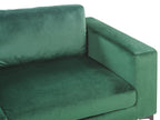 3 Seater Velvet Sofa Green VADSTENA