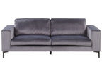 3 Seater Velvet Sofa Dark Grey VADSTENA