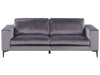 3 Seater Velvet Sofa Dark Grey