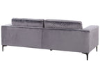 3 Seater Velvet Sofa Dark Grey VADSTENA