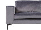 3 Seater Velvet Sofa Dark Grey VADSTENA