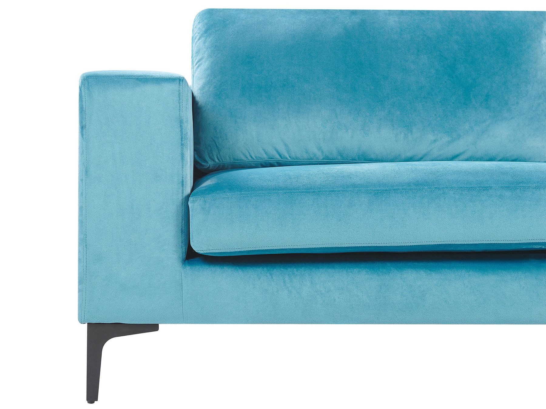 3 Seater Velvet Sofa Light Blue VADSTENA