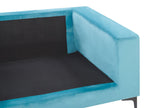 3 Seater Velvet Sofa Light Blue VADSTENA