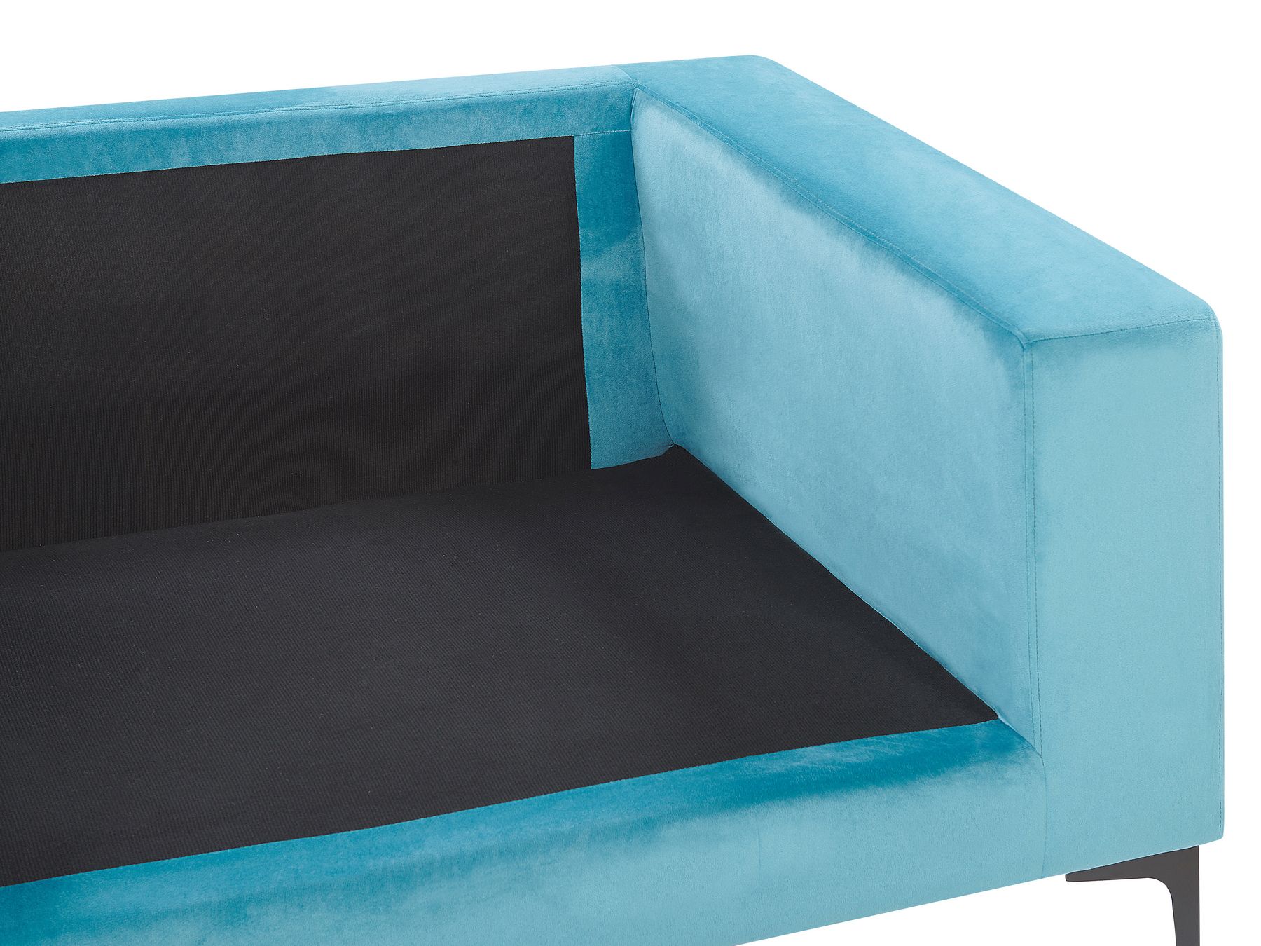 3 Seater Velvet Sofa Light Blue VADSTENA