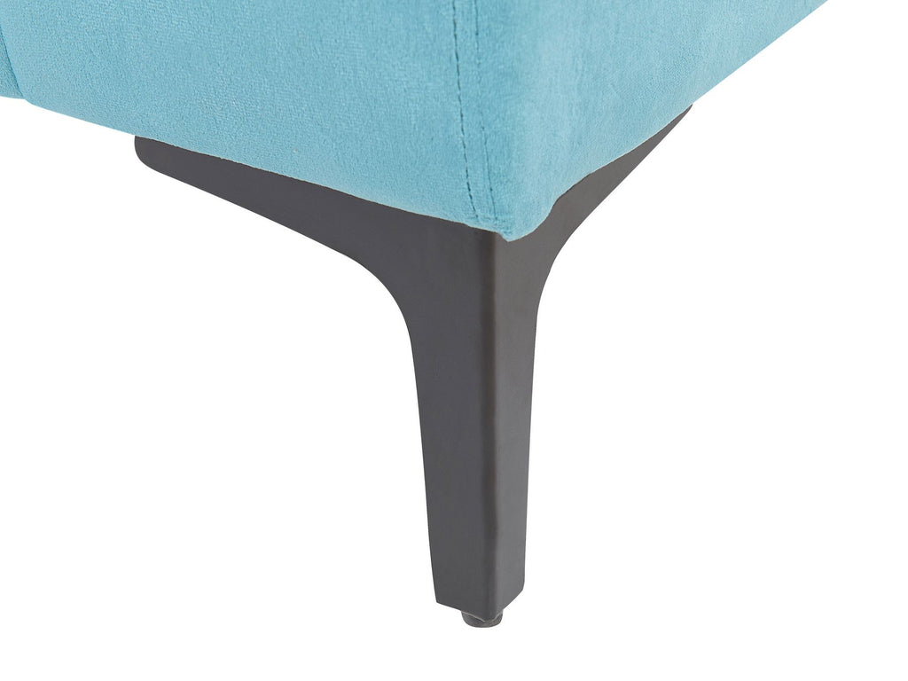 3 Seater Velvet Sofa Light Blue VADSTENA